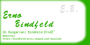 erno bindfeld business card